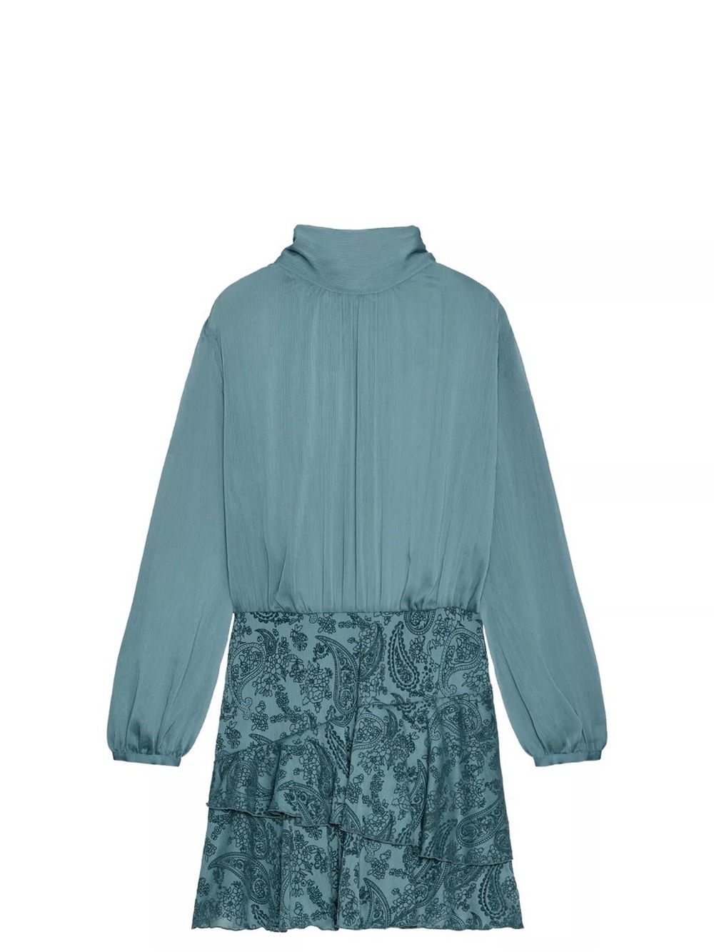 Zara Combination Ruffled Mini Dress - Picture 3 of 9